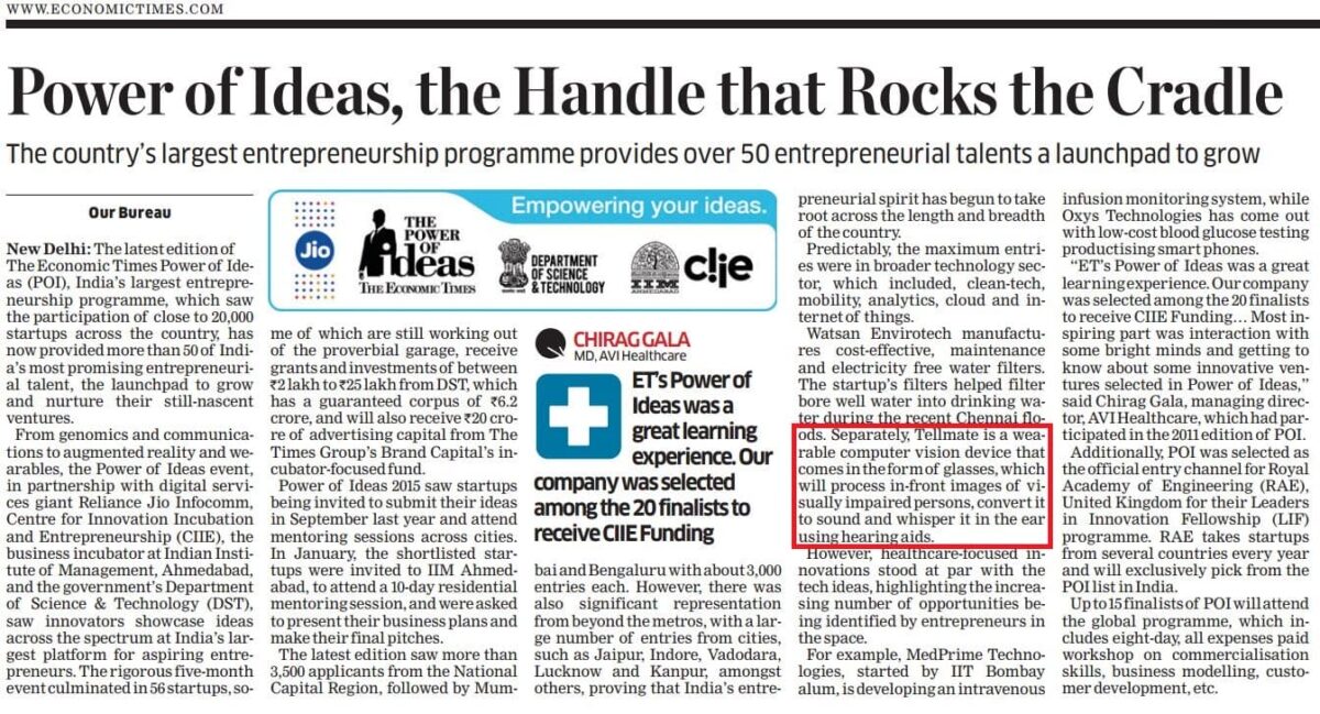 Economic Times - Tellmate